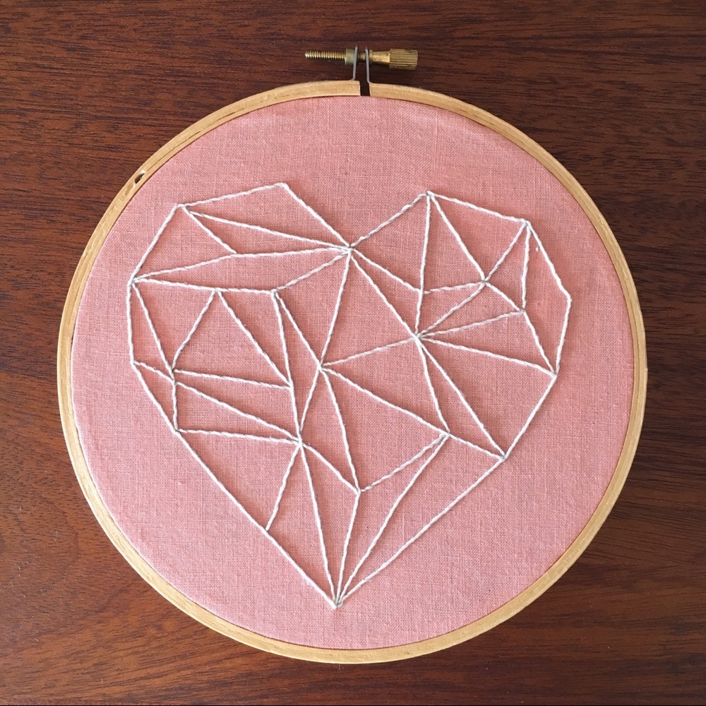 🚫SOLD🚫 7” Love Theme Embroidery Hoop